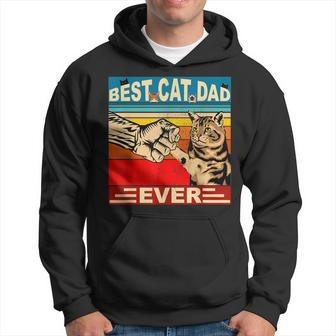 Funny Retro Best Cat Dad Ever Vintage Mens Dads Kitty Lovers V2 Hoodie - Seseable