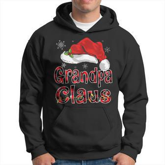 Funny Santa Grandpa Claus Red Plaid Christmas Family Gifts Hoodie | Mazezy DE
