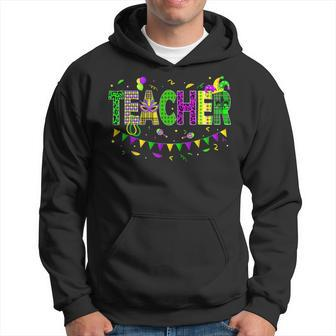 Funny Teacher Mardi Gras Family Matching Outfit V2 Hoodie - Seseable