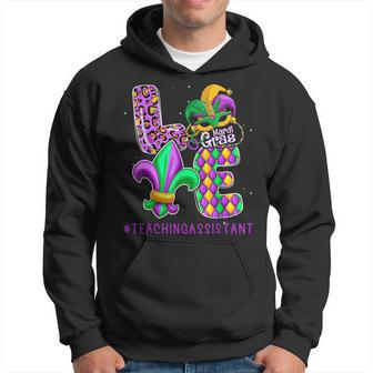 Funny Teaching Assistant Mardi Gras Family Matching Outfit Hoodie - Seseable