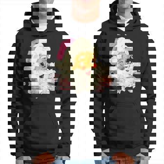 Funny Vintage Pink Santa Claus Pink Christmas Men Women Men Hoodie Graphic Print Hooded Sweatshirt - Seseable