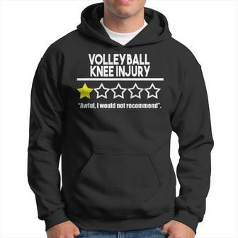 Funny Volleyball Knee Injury Parody Star Rating Hoodie - Seseable