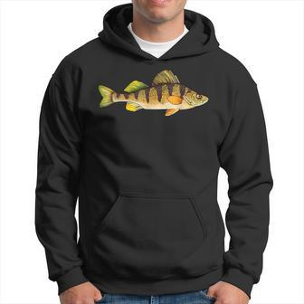 Funny Yellow Perch Fishing Freshwater Fish Angler Hoodie | Mazezy
