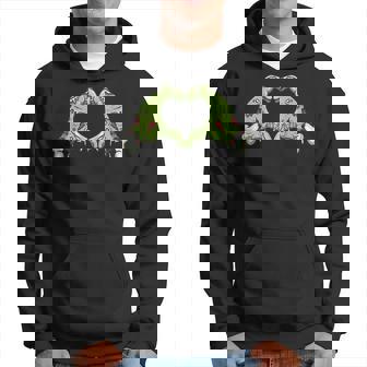 Funny Zombie Hands Love Sign Design - Scary Halloween Men Hoodie Graphic Print Hooded Sweatshirt - Thegiftio UK