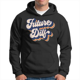 Future Dilf Retro Hot Dad Vintage Mens Future Dilf Hoodie - Seseable
