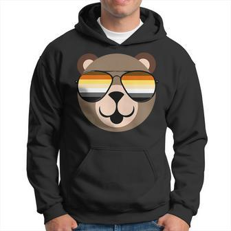 Gay Bear Pride Flag Sunglasses Men Hoodie Graphic Print Hooded Sweatshirt - Seseable