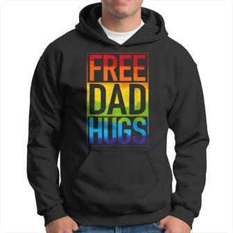 Gay Pride Free Dad Hugs Rainbow Lgbt Lgbtq Pride Fathers Day Hoodie | Mazezy