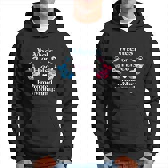 Gender Reveal Wheels Or Heels Promoted To Mommy Men Hoodie - Thegiftio
