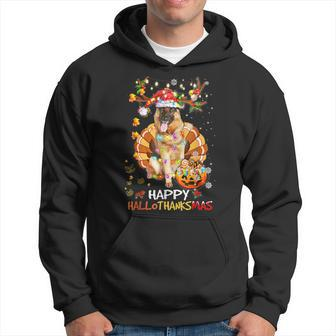 German Shepherd Happy Hallothanksmas Halloween Thanksgiving Men Hoodie - Thegiftio UK
