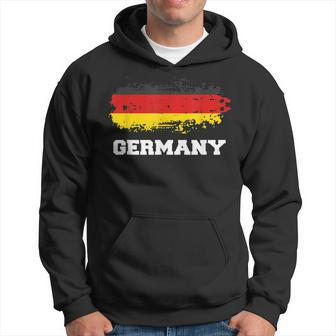 Germany Paint Splatter Flag Soccer Ball Germany Flag Pride Men Hoodie Graphic Print Hooded Sweatshirt - Seseable