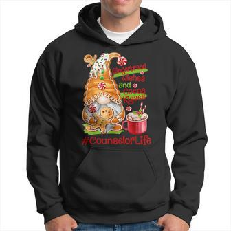 Gingerbread Wishes Cocoa Kisses Counselor Gnome Christmas Men Hoodie - Thegiftio UK