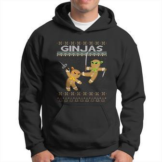 Ginjas Gingerbread Ninjas Funny Ugly Christmas Funny Gift Hoodie - Monsterry CA