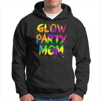 Glow Party Mom Retro Neon 80S Rave Color Family Party Hoodie | Mazezy CA