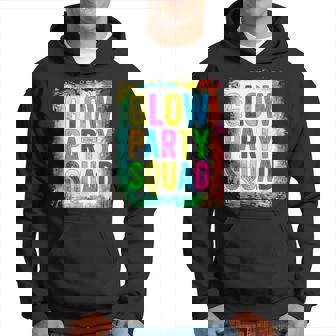 Glow Party Squad Paint Splatter Effect Glow Party Retro Hoodie - Thegiftio