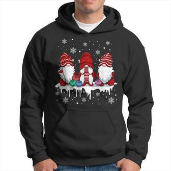 Gnome Knit Balls Christmas Pajama Winter Crochet Knitting Men Hoodie Graphic Print Hooded Sweatshirt - Seseable
