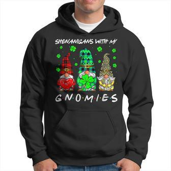 Gnome St Patricks Day Shenanigans With My Gnomies Shamrock Hoodie - Seseable