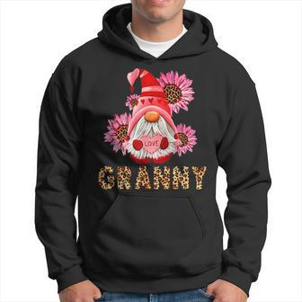 Gnome Sunflower Valentine Granny Women Valentines Day Hoodie - Seseable