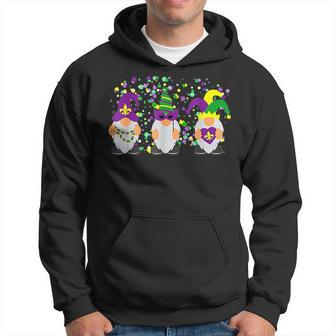 Gnomes Funny Jester Hat Lovers Mardi Gras Day Hoodie - Seseable