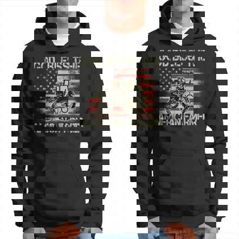 God Bless The American Farmer Christmas Light Men Hoodie - Thegiftio UK
