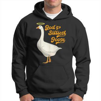 Gods Silliest Goose Funny Goose Meme Hoodie - Seseable