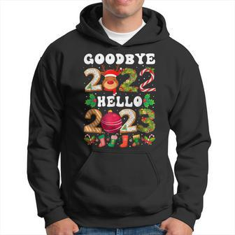 Goodbye 2022 Hello 2023 Happy New Year Funny Christmas Xmas V4 Men Hoodie Graphic Print Hooded Sweatshirt - Thegiftio UK