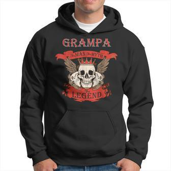 Grampa The Man The Myth The Legend Grandfather Gift For Mens Hoodie - Seseable