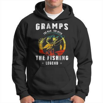 Gramps Man Myth Fishing Legend Funny Fathers Day Gift Hoodie - Seseable