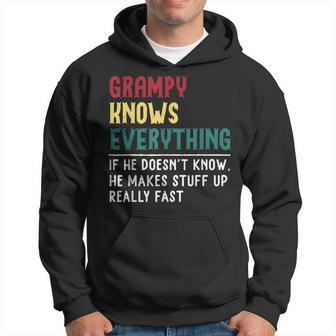 Grampy Know Everything Fathers Day For Funny Grandpa Grampy Hoodie | Mazezy AU