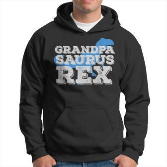 Grandpa Dinosaur Rex Fathers Day Gift Dads Hoodie | Mazezy