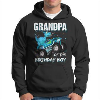 Grandpa Of The Birthday Boy Trex Dinosaur Monster Truck Hoodie | Mazezy AU