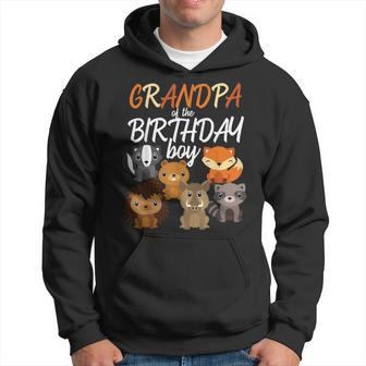 Grandpa Of The Birthday Boy Woodland Party Matching Family Hoodie | Mazezy