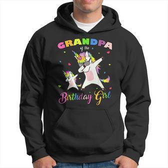 Grandpa Of The Birthday Girl Unicorn Princess Grandfather Hoodie | Mazezy