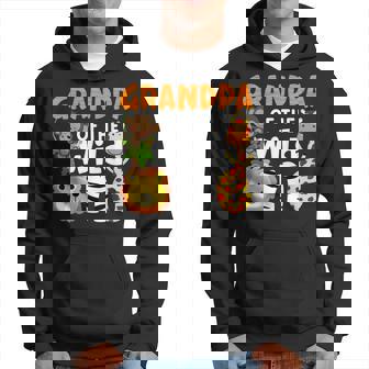 Grandpa Of The Wild One Zoo Bday Safari Jungle Animals Party Hoodie | Mazezy