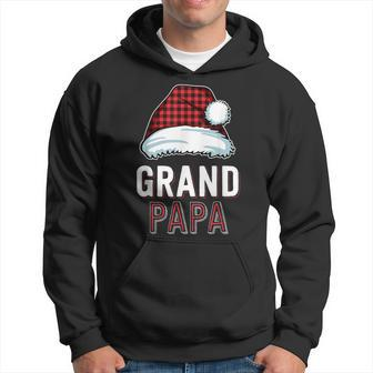 Grandpa Santa Plaid Red Family Matching Christmas Pajamas Hoodie | Mazezy