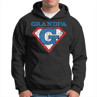 Grandpa Superhero Granddad Papa Pops Gift For Mens Hoodie | Mazezy