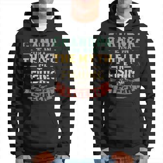 Grandpa The Man The Myth The Fishing Legend Hoodie - Seseable