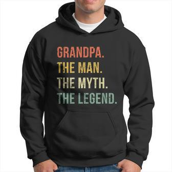 Grandpa The Man The Myth The Legend Wonderful Gift For Grandfathers Hoodie - Monsterry DE