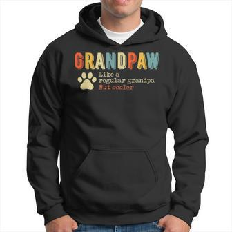 Grandpaw Vintage Grand Paw Regular Grandpa Dog Lover Gifts Hoodie | Mazezy