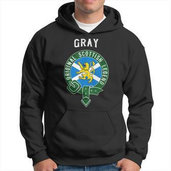 Gray Clan Scottish Legend Scotland Flag Belt Men Hoodie Graphic Print Hooded Sweatshirt - Seseable