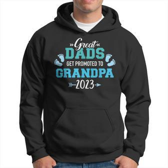 Great Dads Get Promoted To Grandpa 2023 Gift For Mens Hoodie | Mazezy AU