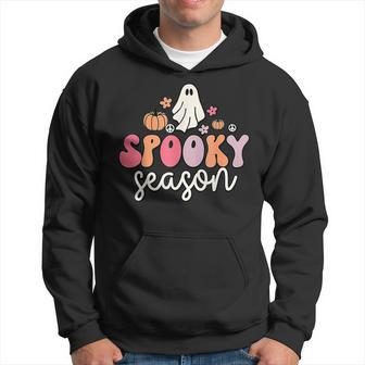 Groovy Ghost Spooky Season Funny Halloween Costume Gift Men Hoodie Graphic Print Hooded Sweatshirt - Thegiftio UK