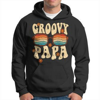 Groovy Papa 70S Aesthetic 1970S Retro Groovy Dad Father Hoodie | Mazezy