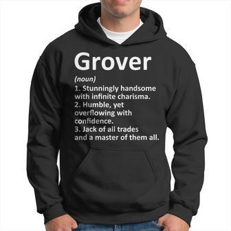 Grover Definition Personalized Name Funny Birthday Gift Idea Men Hoodie Graphic Print Hooded Sweatshirt - Thegiftio UK