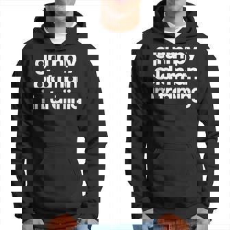 Grumpy Old Man Training Funny Dad Gift Gag Joke Unique Hoodie - Thegiftio