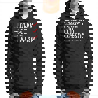 Grumpy Old Veteran Patriotic American Military Veteran Hoodie | Mazezy