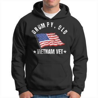 Grumpy Old Vietnam Vet Us Military Vetearan Men Hoodie Graphic Print Hooded Sweatshirt - Seseable