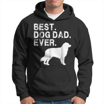 Grunge Best Dog Dad Ever Aussie With Dog Silhouette Gift For Mens Hoodie | Mazezy