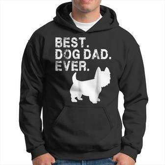 Grunge Best Dog Dad Ever Westie With Dog Silhouette Gift For Mens Hoodie | Mazezy