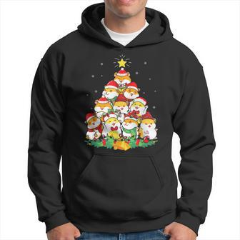 Guinea Pig Christmas Tree Ornament Decor Funny Xmas Pajamas Men Hoodie Graphic Print Hooded Sweatshirt - Seseable