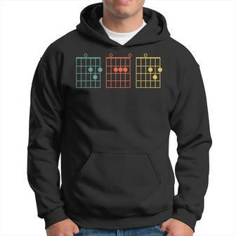 Guitar Chord Musical Note Dad Written Retro Vintage Father Hoodie - Seseable